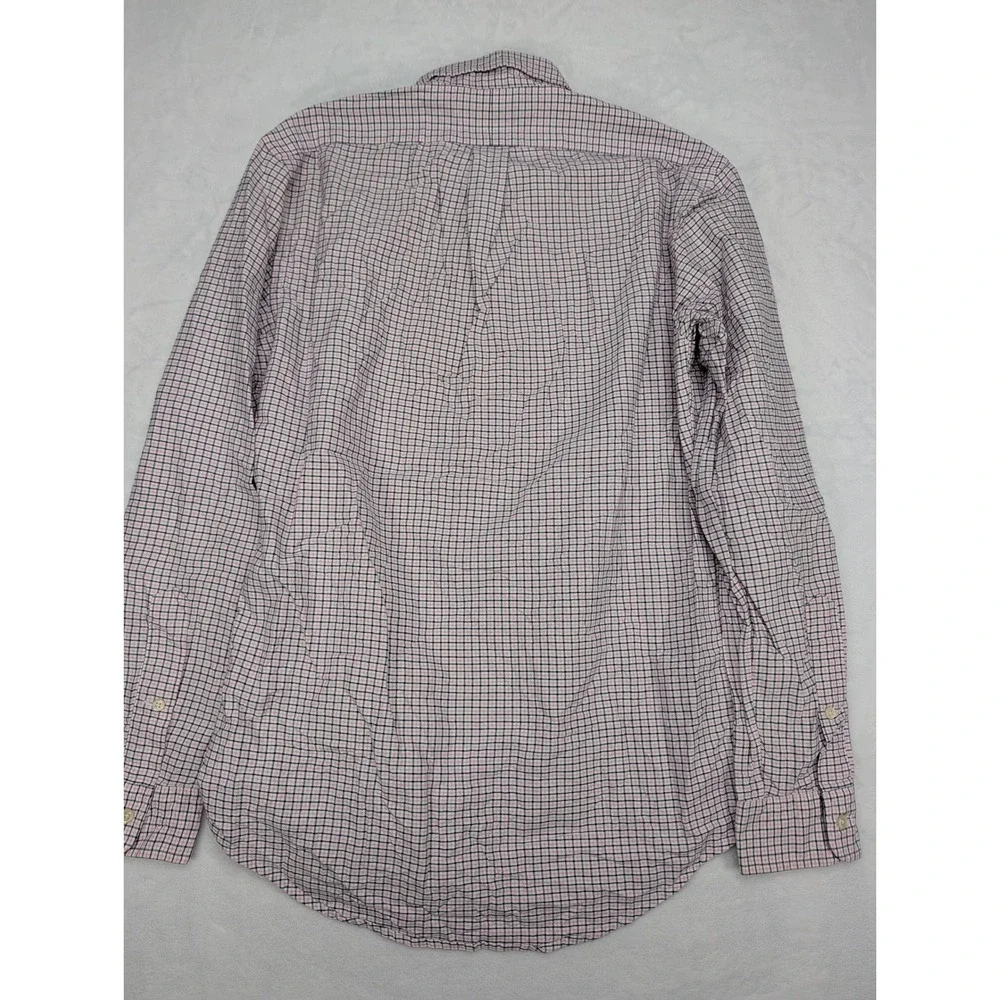 Ralph Lauren Vintage Plaid Button Down Shirt Mens Size S Pink Navy - Picture 7 of 7